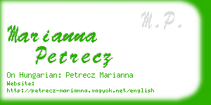 marianna petrecz business card